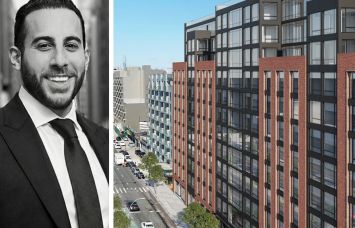 Aaron Aziz of ARA and a rendering of 72-01 Queens Boulevard, Queens.