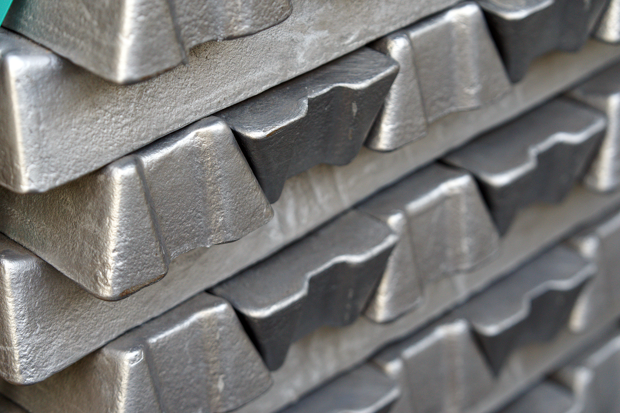 Aluminium ingots.