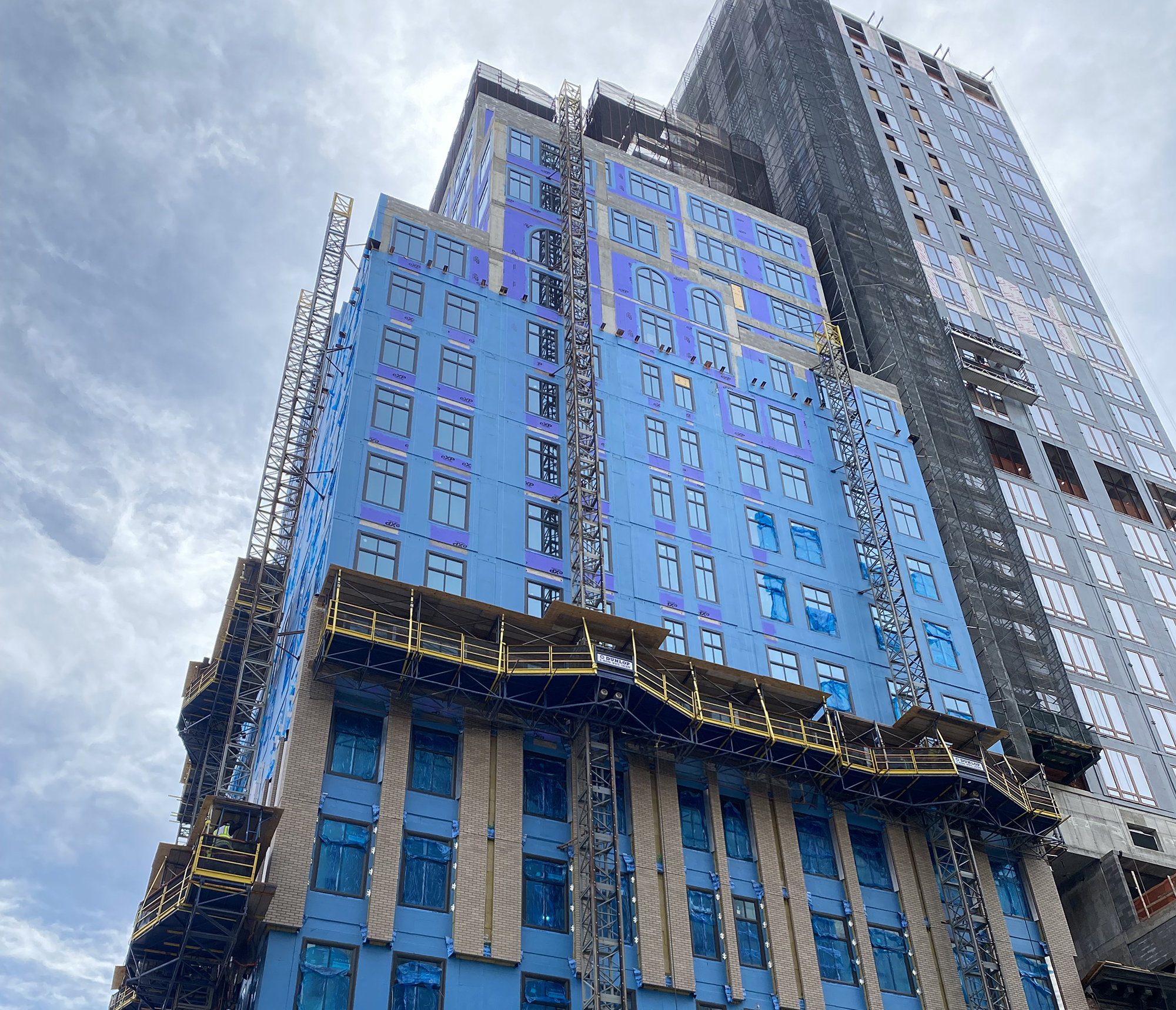 Construction on a residential building in Queens.