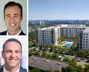 13th Floor Investments' Arnaud Karsenti (top), Rockpoint's Dan Domb, and a rendering of Link at Boca, Boca Raton, Fla.