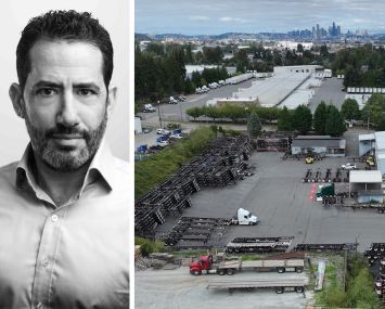 Zenith CEO Ben Atkins and one of the industrial outdoor storage locations refinanced by Zenith.