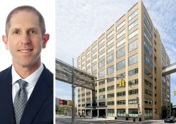 ABS Real Estate's Ben Waller and 55 Prospect Street, Brooklyn.