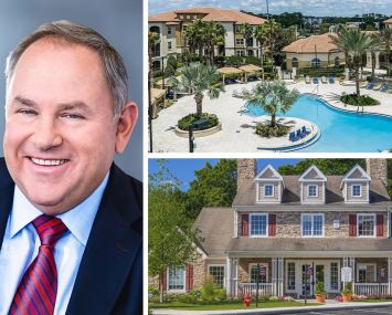 TruAmerica CEO Bob Hart, Grand at Westside in Kissimmee, Fla. (top), and the Villas at Old Concord in Billerica, Mass.