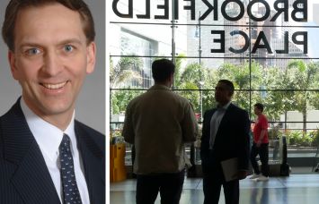 Brookfield Asset Management CEO Bruce Flatt and Brookfield Place.