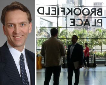 Brookfield Asset Management CEO Bruce Flatt and Brookfield Place.