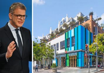 Christian Sewing, CEO of Deutsche Bank, and 1453 3rd Street in Santa Monica, CA.