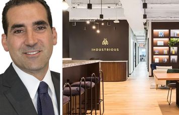 Newmark's Eric Cagner and an Industrious location.
