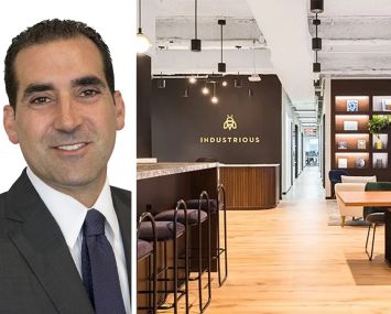 Newmark's Eric Cagner and an Industrious location.