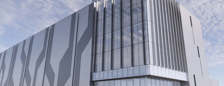 Rendering of Goodman Group's LAX01 Vernon, a 49.5 MW data center project in Vernon, Calif.