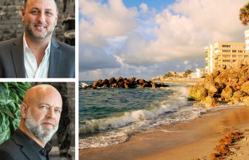 Gregory Freedman (top), Daniel Lebensohn, and a view of Hillsboro Beach, Florida.