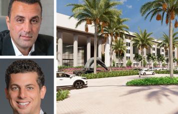 BH Group's Isaac Toledano (top), PEBB Enterprises' Ian Weiner and a rendering of The Eclipse in Boca Raton, Fla.