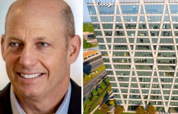 Amentum CEO John Heller and 1900 Reston Metro Plaza in Reston, Va.