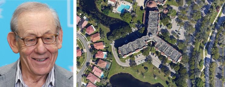 Related Group's Jorge Pérez (top), Related Companies' Stephen Ross, and an aerial view of 201 Racquet Club Road, Weston, Fla.