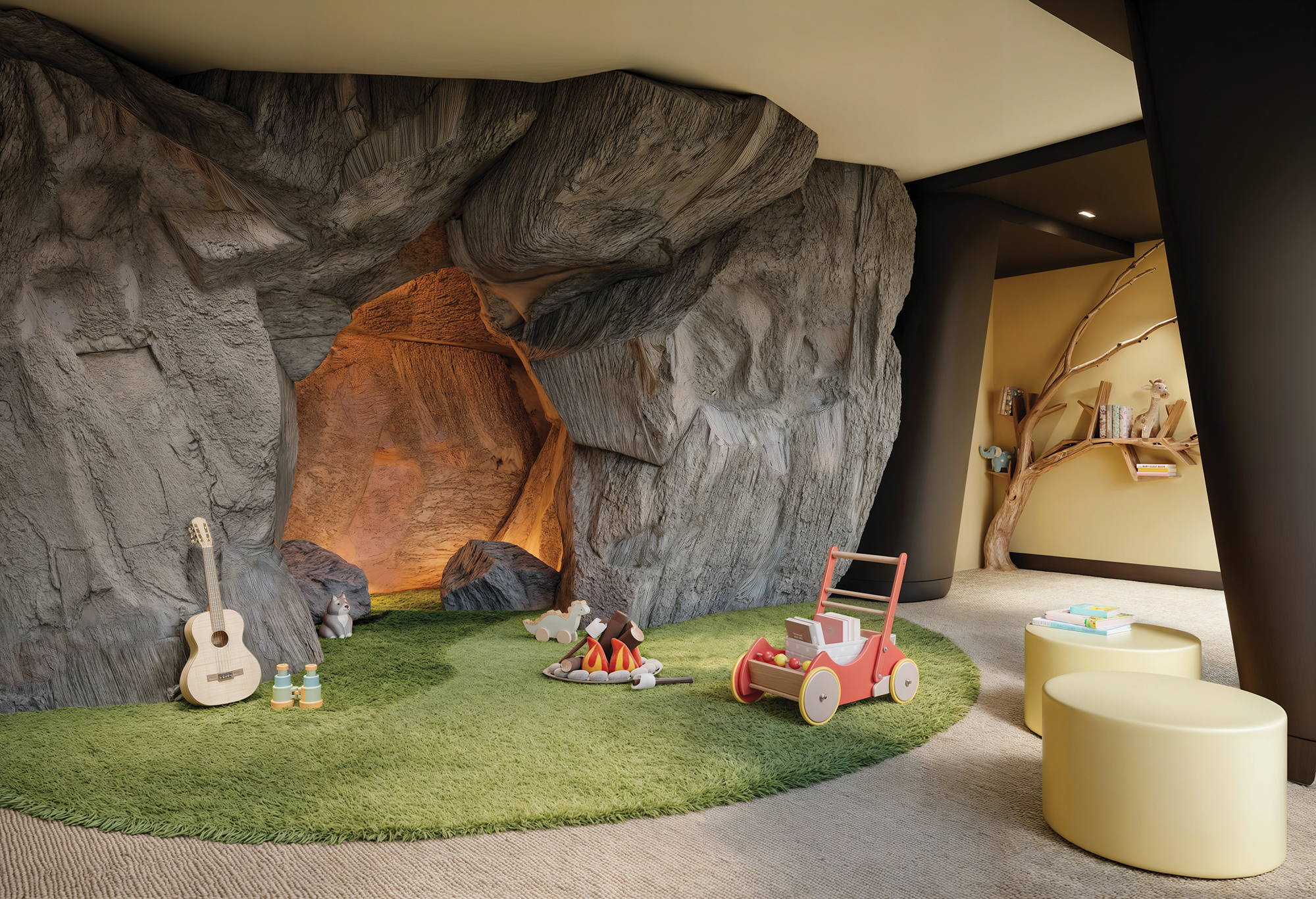 Children living at 544 Carroll will go bonkers for the “Kids Cave" playroom.