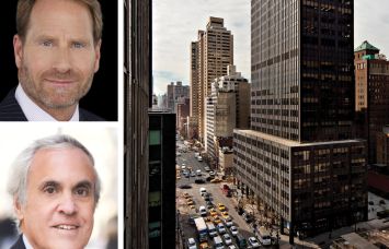 Helmsley Spear's Kent Swig (top) and Jim Emden, and 600 Third Avenue.