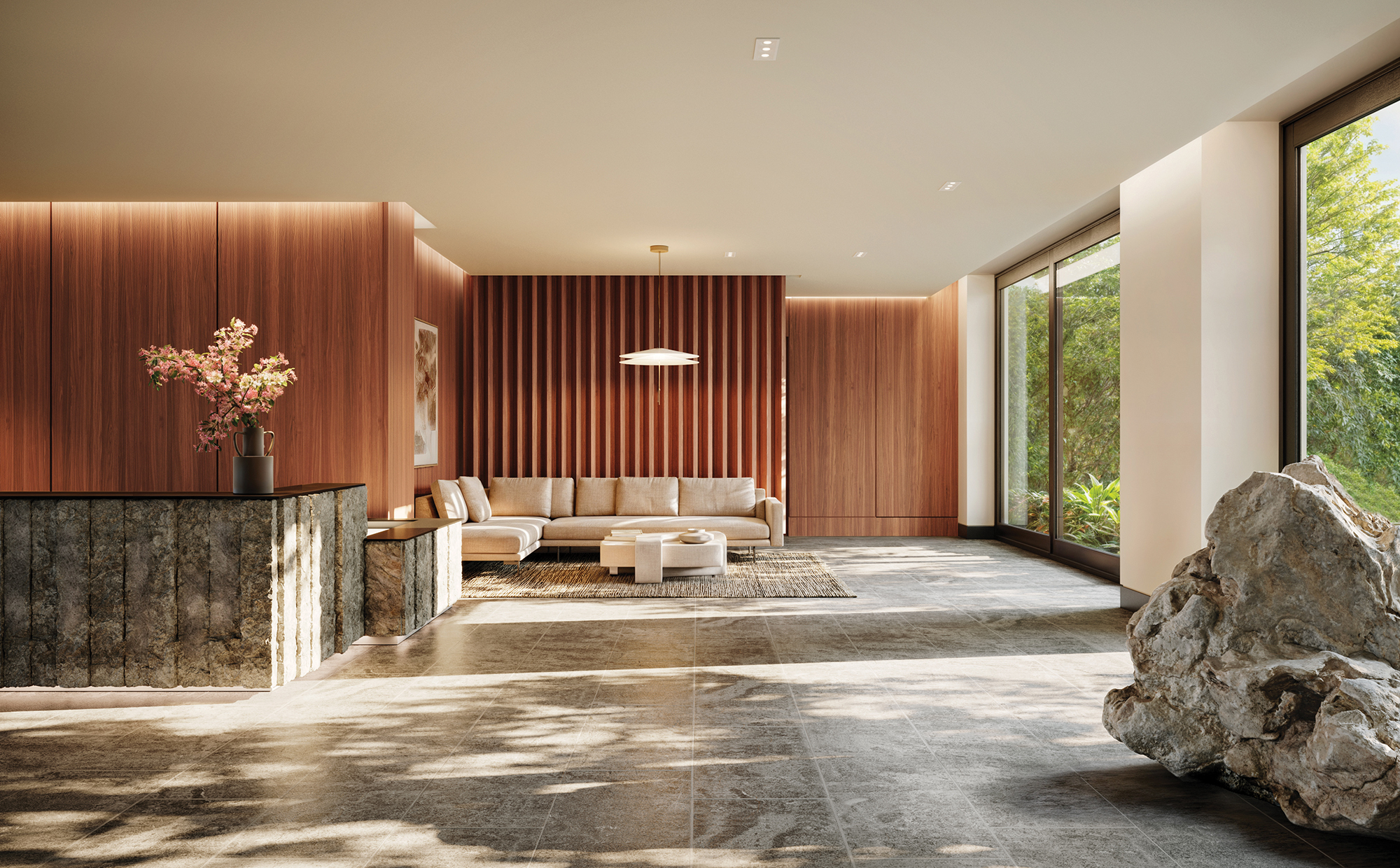 The nature and greenery aspects were key elements the team at Avery Hall wanted to highlight within the building.