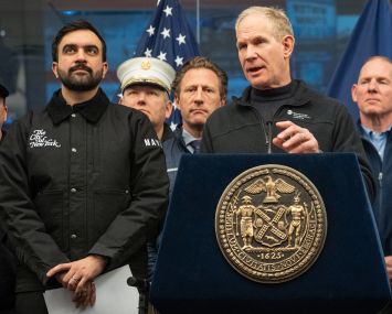 Metropolitan Transportation Authority CEO Janno Lieber speaks at a press conference with Mayor Zohran Mamdani in January.