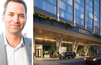 Mick Walsdorf, principal at Tidal Real Estate Partners, and a rendering of Nashville EDITION Hotel & Residences.