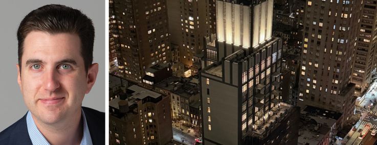 Affinius Capital's Perry Katz and a rendering of 162 East 36th Street.