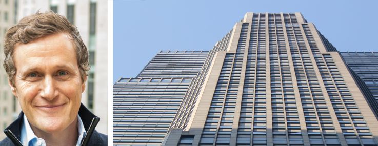 Tishman Speyer's Rob Speyer (top), Delshah Capital's Michael Shah, and CitySpire at 156 West 56th Street.