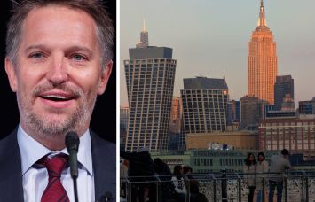 LinkedIn CEO Ryan Roslansky and the Empire State Building.