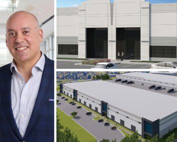 KLNB's Scott Katz, Northwoods in Sterling, Va. (top), and Lakeridge Logistics Center in Ashland, Va.