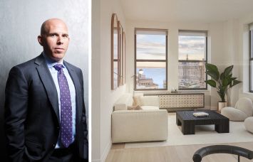 Scott Rechler, CEO of RXR Realty and an interior of the new office-to-residential conversion of 61 Broadway.