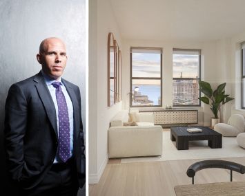 Scott Rechler, CEO of RXR Realty and an interior of the new office-to-residential conversion of 61 Broadway.