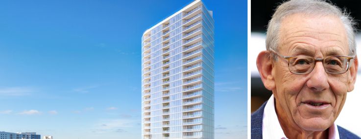 A rendering of Shorecrest at 1865 North Flagler Drive in West Palm Beach, Fla. and Related Ross's Stephen Ross.