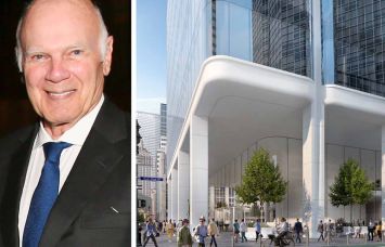 Vornado's Steven Roth and a rendering of 350 Park Avenue.