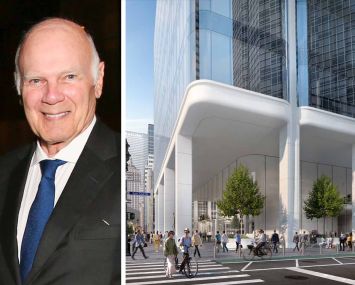Vornado's Steven Roth and a rendering of 350 Park Avenue.