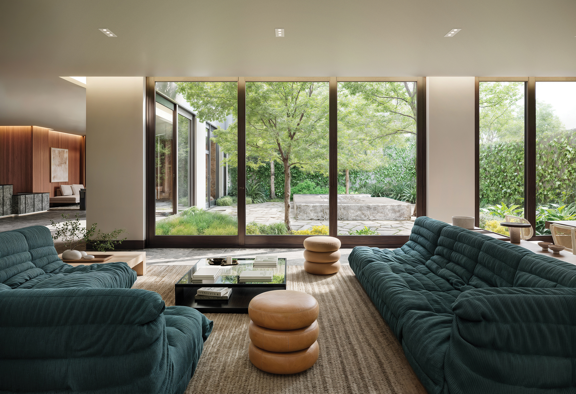 The coworking space is part of the building's over 6,000 square feet of amenities.