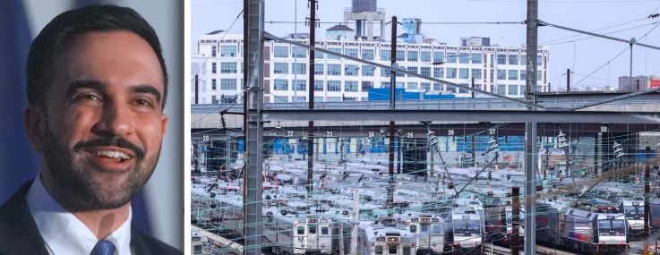 Mayor Zohran Mamdani and Sunnyside Yard in Queens.