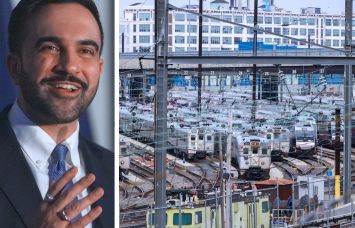 Mayor Zohran Mamdani and Sunnyside Yard in Queens.