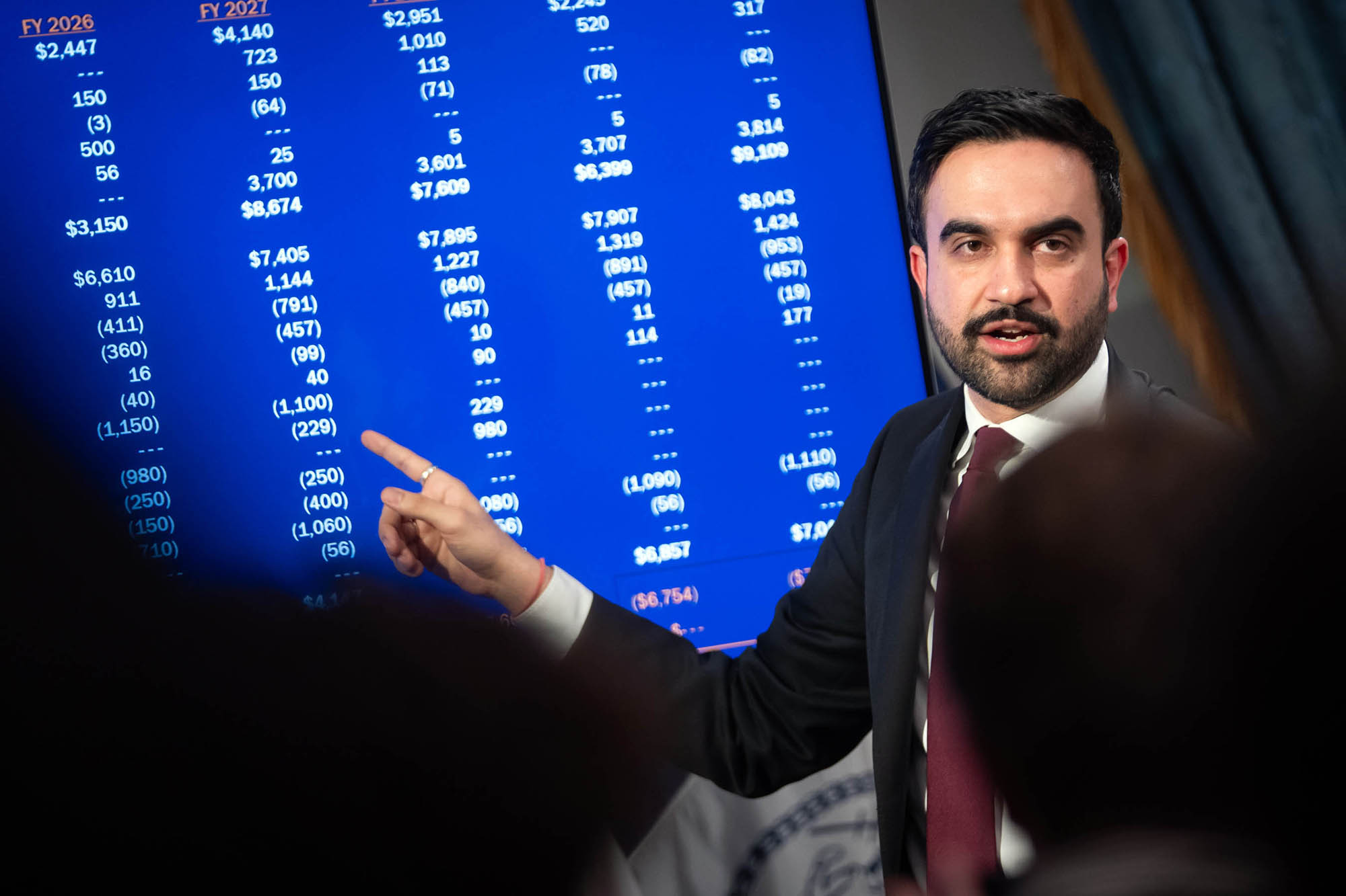 Mayor Zohran Mamdani speaks about the Fiscal Year 2027 Preliminary Budget at City Hall.