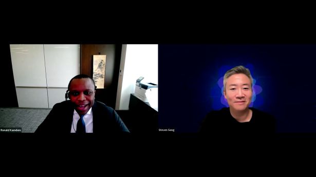 Ron Kamdem (left) and Steven Song.