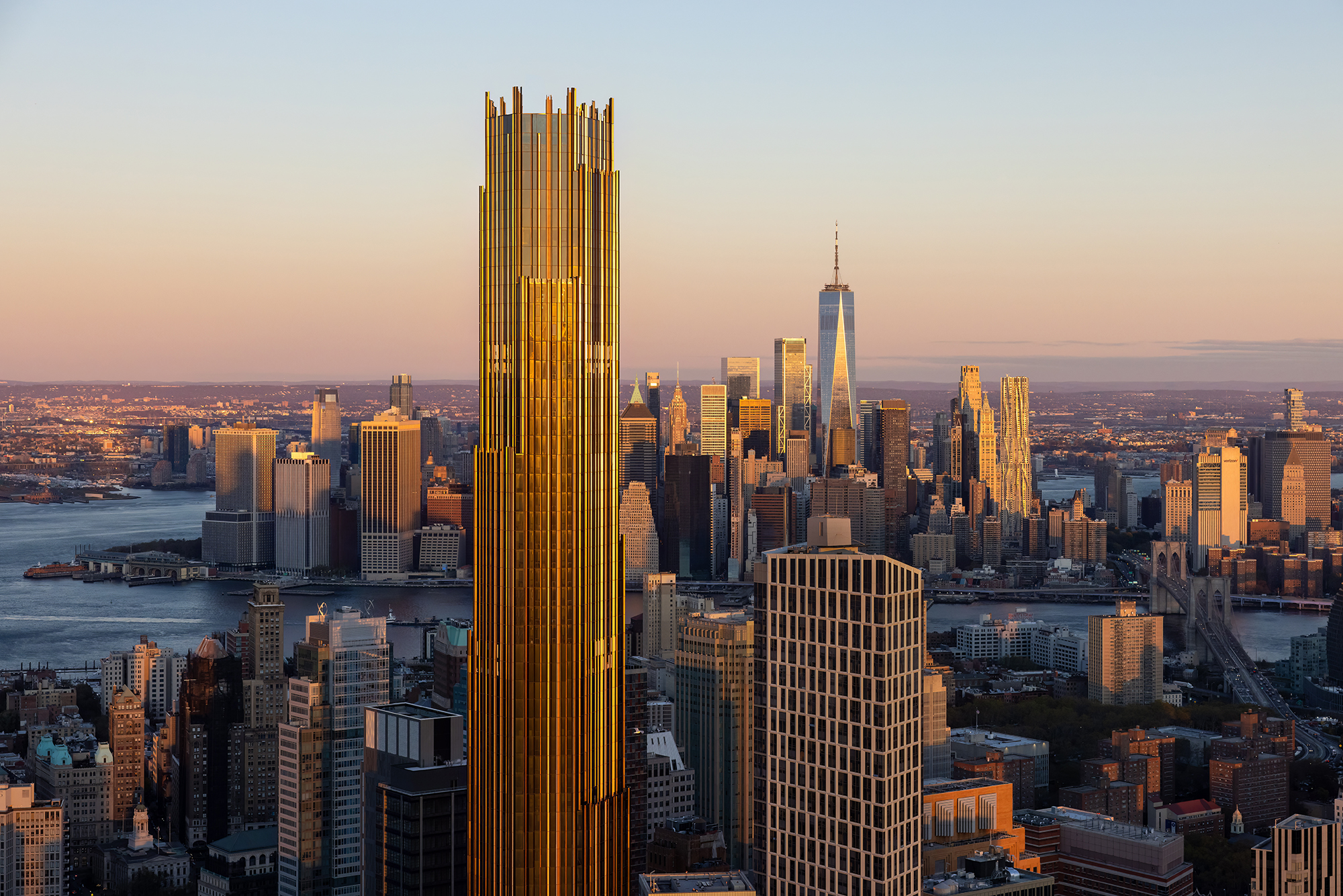 Penthouse 92 at the supertall rental and condominium property Brooklyn Tower hit the market in December.