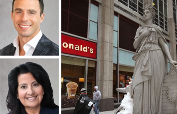Matt Lerner (top) and Victoria Knudson of Stream Realty and 111 West Jackson Boulevard, Chicago.