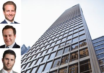 Newmark's Adam Weinblatt (top), Ross Berkowitz (center), and Andrew Stern, and 1330 Avenue of the Americas.