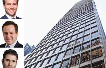 Newmark's Adam Weinblatt (top), Ross Berkowitz (center), and Andrew Stern, and 1330 Avenue of the Americas.