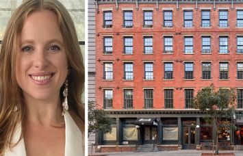 Two Trees Management's Alyssa Zahler and 66 Water Street, Brooklyn.