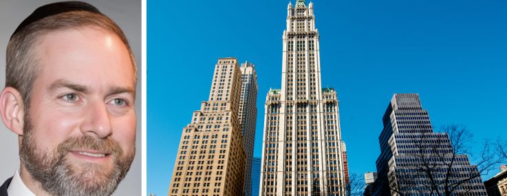 Cammeby's Principal Avi Schron and the Woolworth Building.