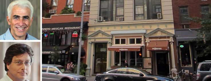 CIM Group's Avi Shemesh (top), Shaul Kuba (center), and Richard Ressler, and 88 University Place.