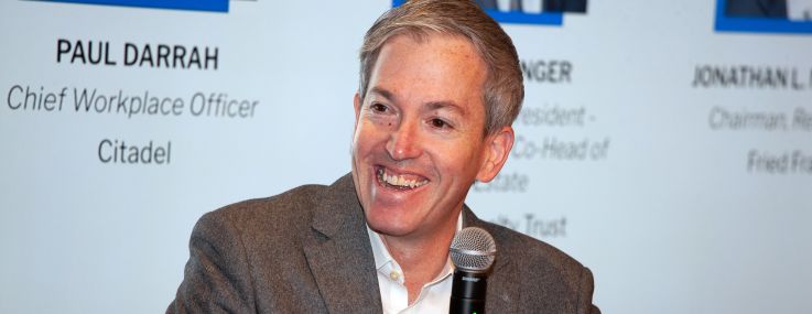 Barry Langer speaks at the Future of New York event.