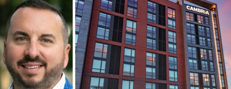 Peachtree Group's Billy Gilchrist and Cambria Hotel Washington D.C. Navy Yard Riverfront.