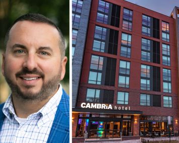 Peachtree Group's Billy Gilchrist and Cambria Hotel Washington D.C. Navy Yard Riverfront.