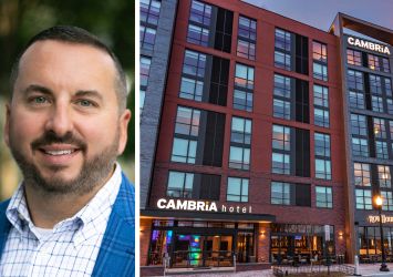 Peachtree Group's Billy Gilchrist and Cambria Hotel Washington D.C. Navy Yard Riverfront.