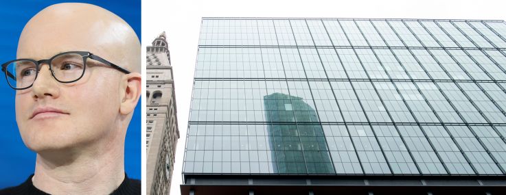 Coinbase CEO Brian Armstrong and One Madison.