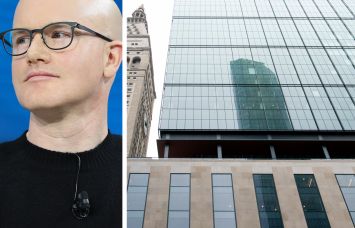 Coinbase CEO Brian Armstrong and One Madison.