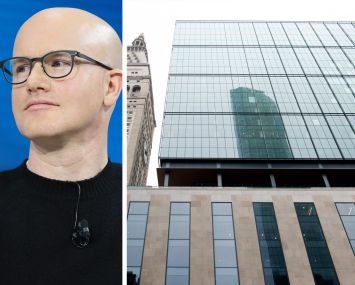 Coinbase CEO Brian Armstrong and One Madison.